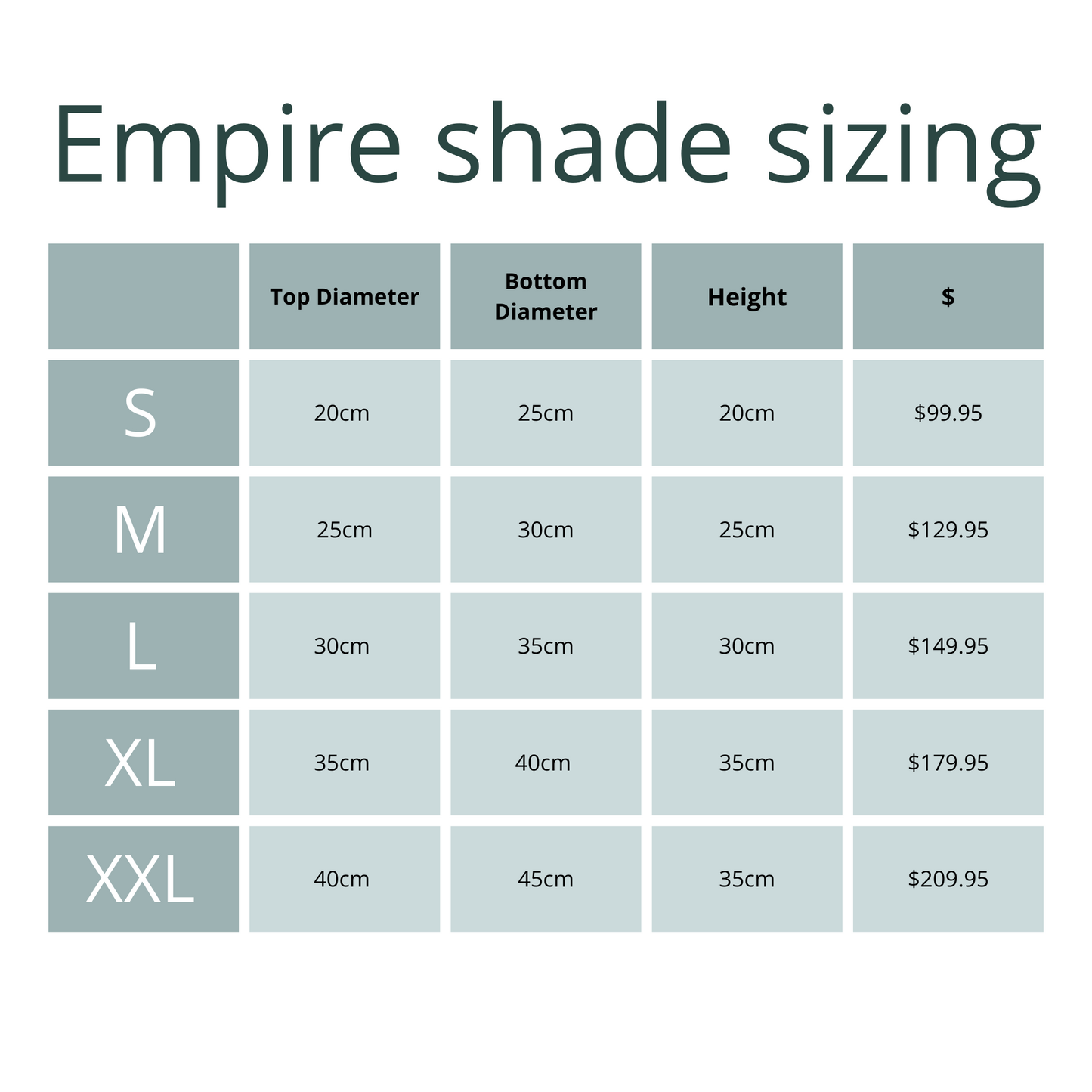 Custom Empire Lampshade